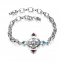 Schutzkreuz 30mm Silber 925 als Armband NEU
