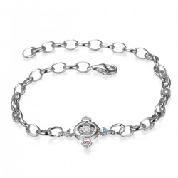 Schutzkreuz 18mm Silber 925 mit Energiekreis als Armband NEU
