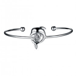Energie-Schutz-Armreif Delphin in 925 Silber