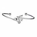 Energie-Schutz-Armreif Taube in 925 Silber