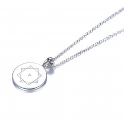 Kraft-Amulett 18mm in Weißgold 585