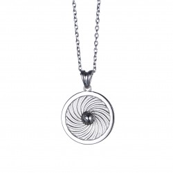 Energie-Schutz-Kreis Erde 18mm 585 Weißgold