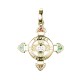 Schutzkreuz 585 Gelbgold in 18 mm drei Steine