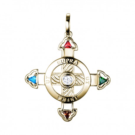 Schutzkreuz Gelbgold 585 in 30 mm