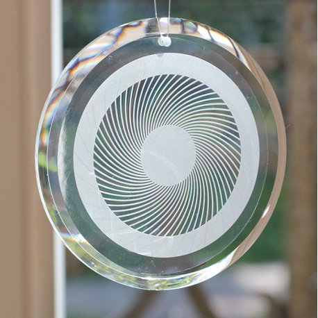 Energieglasscheibe 80 mm Rand Glatt