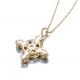 Schutzkreuz 585 in 3D Gelbgold in 30 mm NEU