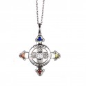 Schutzkreuz 585 in 3D Weißgold in 30 mm NEU