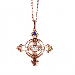 Schutzkreuz 585 in 3D Roségold in 30 mm NEU