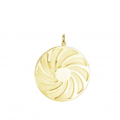 Schutzamulett "Sonnenuhr" 14K Gelbgold