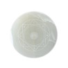 Grüner Onyx als Massagestein mit Atlantis-Symbol