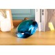 Lichtkristall 15cm rund Azurblau