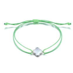 Armband in 5 Farben Kleeblatt in 9mm