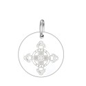 Schutzkreuz Anhänger eingraviert 18mm in Silber 925