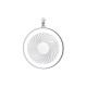 SSH-Amulett 21mm mit echtem Obsidian in 925 Silber