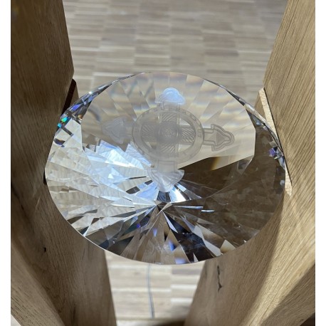 Lichtkristall 15cm rund in 7 Farben