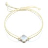 Glücksbringer Kleeblatt mit Schutzkreuz als Armband 11mm Gelbgold 585