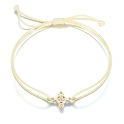 Schutzkreuz als Armband  in 11mm 585 Gelbgold
