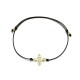 Schutzkreuz als Armband  in 11mm 585 Gelbgold