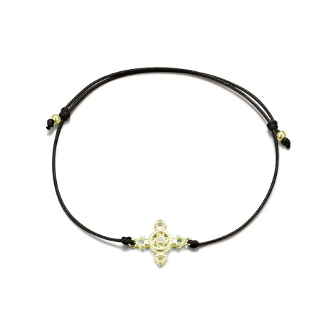 Schutzkreuz als Armband  in 11mm 585 Gelbgold