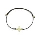 Schutzkreuz als Armband in 925 Silber 11mm vergoldet