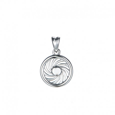 Energie-Schutz-Kreis 12mm Silber 925 Lücke